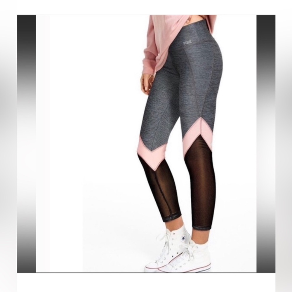 Victoria’s Secret pink & mesh leggings (similar to stock photo pictured)